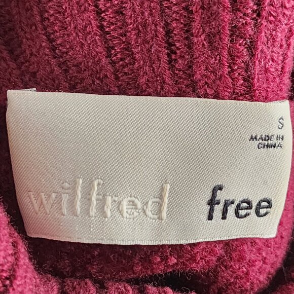 Wilfred Free Red 100% Merino Wool Asianna Turtleneck Sweater - Picture 4 of 5